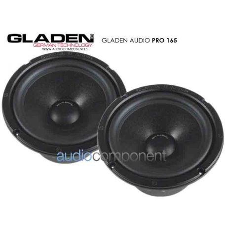 Gladen Audio PRO 165 - Altavoces frecuencias medio graves - Audio Component  - Venta on line Car Audio e instalación de equipos de música HIFI de alta  fidelidad para coche en Valencia