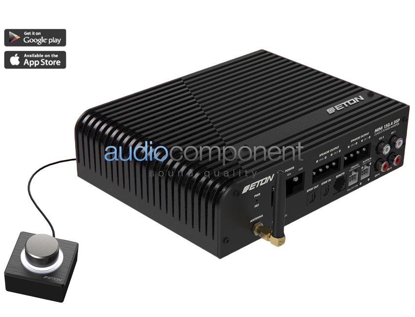 Dictar alojamiento Caucho Amplificador DSP para coche con procesador ETON MINI 150.4 DSP