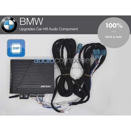Amplificador BMW ETON Mini 150.4 DSP para mejorar el sonido de los altavoces BMW Plug and Play