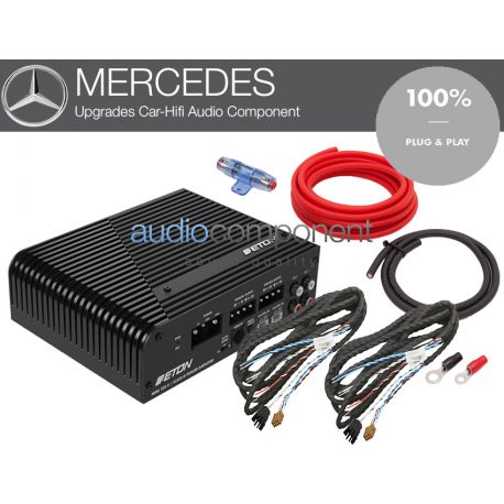 Amplificador MERCEDES ETON Mini 150.4 para mejorar el sonido de los altavoces MERCEDES Plug and Play