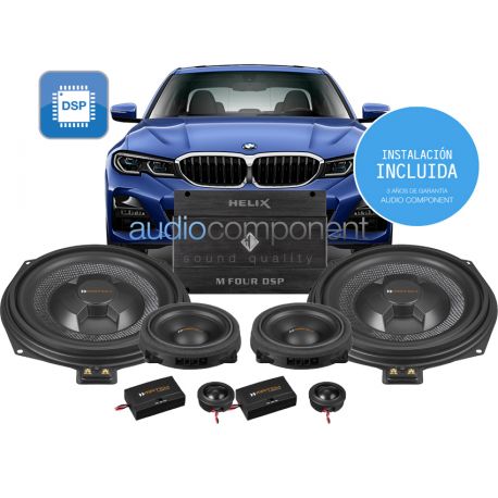 Instalación de kit de sistema de sonido para coche BMW HELIX MATCH - UPGRADE Audio Component BMW DSP