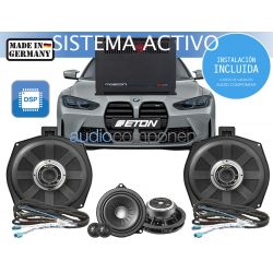 Instalación de kit de sistema de sonido para coche BMW ETON MOSCONI ACTIVE FRONT - UPGRADE Audio Component BMW DSP