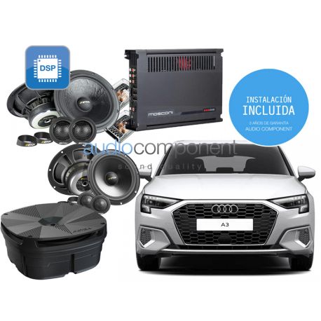 Instalación sistema de sonido HIFI FRONT Y REAR para coche AUDI A3 - Kit de sonido específico para AUDI A3