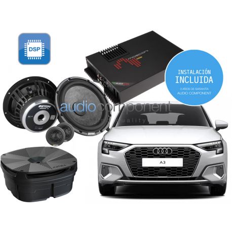 Instalación sistema de sonido HIFI para coche AUDI A3 - Kit de sonido específico para AUDI A3