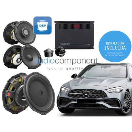 Kit de sonido de Alta Gama Mercedes Clase C w206 Gladen Audio Mosconi con instalación incluida (2)