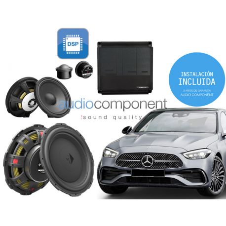 Kit de sonido de Alta Gama Mercedes Clase C w206 Gladen Audio Mosconi con instalación