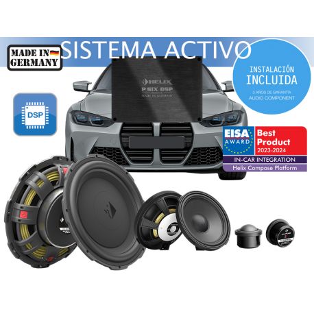 Instalación de kit de sistema de sonido para coche BMW P SIX DSP ULTIMATE COMPOSE I3 I5 HELIX UP 6DSP ACTIVE FRONT