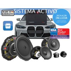 Instalación de kit de sistema de sonido para coche BMW HELIX COMPOSE I7 MOSCONI ACTIVE FRONT Y REAR - BMW DSP